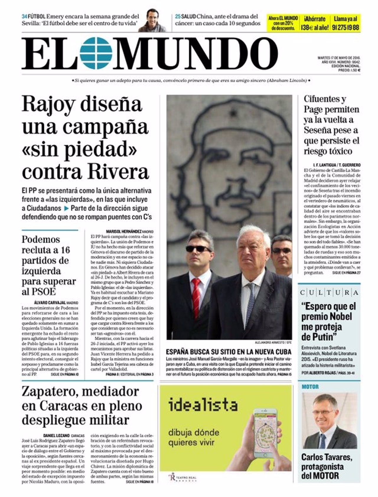 Portada de El Mundo