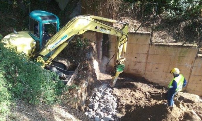 Obras de Endesa en Sant Vicenç de Montalt 