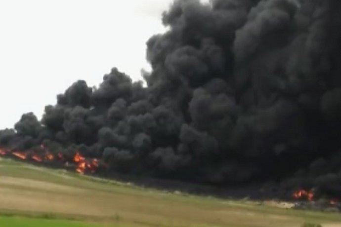 Incendio en el cementerio de neumáticos de Seseña 