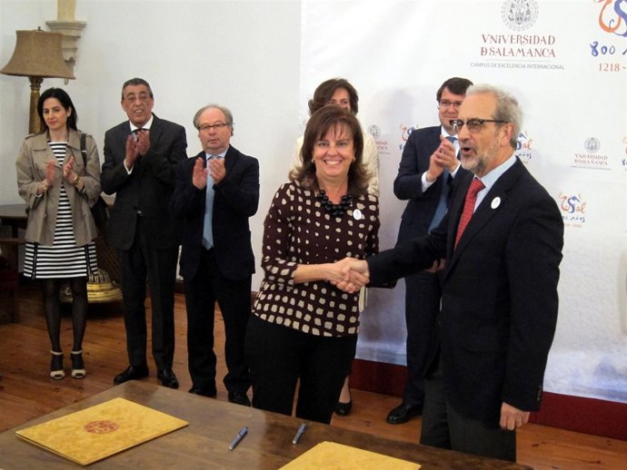 Acto de cesión a la USAL de la antigua sede del Banco de España. 