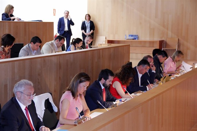 La bancada popular del pleno.