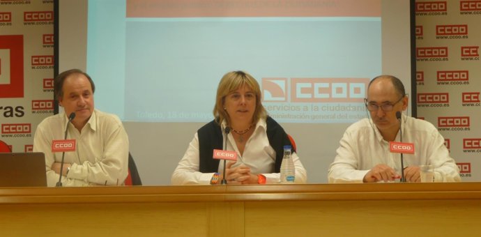 CCOO presentando su estudio 'Cartografía de los recortes en la AGE'
