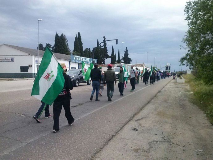 Marcha a pie para pedir la libertad de Andrés Bódalo