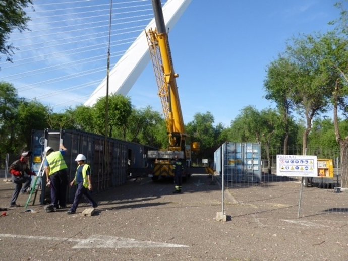 Instalación de los contenedores.