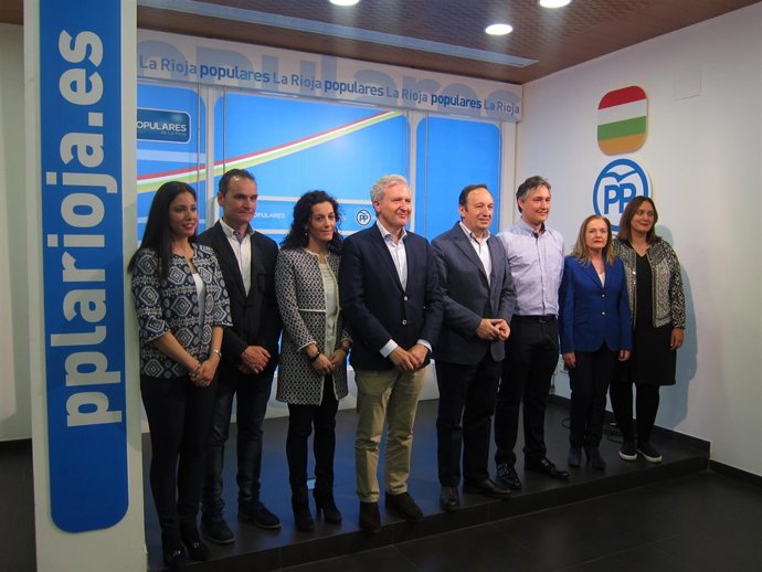 Sanz, con los candidatos del PP de La Rioja al Congreso y al Senado