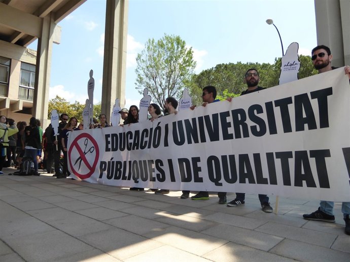 Protesta de profesores de la UAB