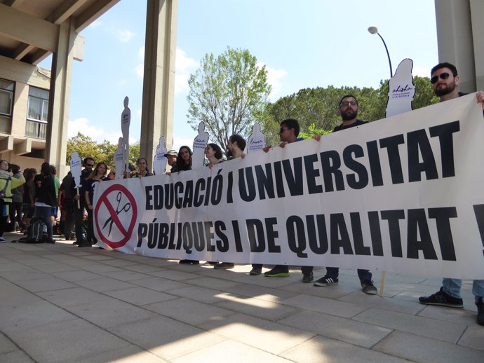 Protesta de profesores de la UAB