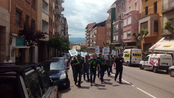 Concentración de ganaderos de Unió de Pagesos en Tremp