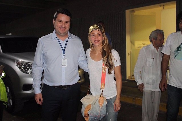 Shakira arribó este miércoles por la noche a Barranquilla