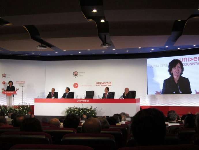 Ana Botín durante su intervención en Córdoba