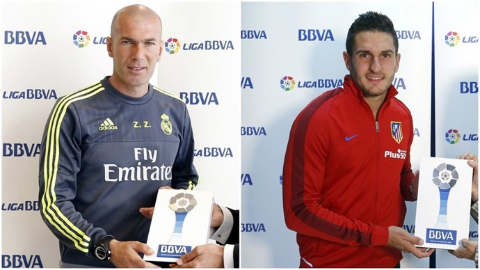 Zidane y Koke, mejores en abril de la Liga BBVA