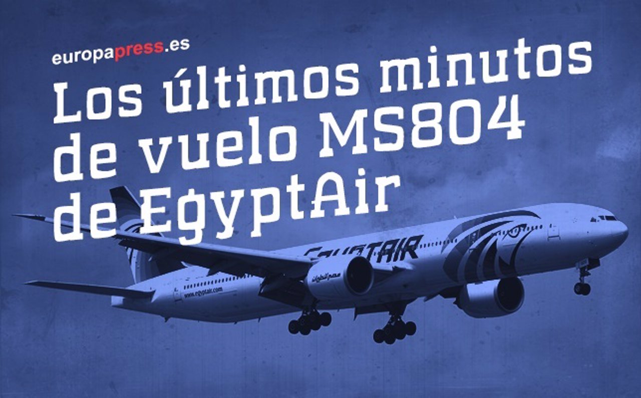 Ultimos minutos del vuelo MS804 de EgyptAir