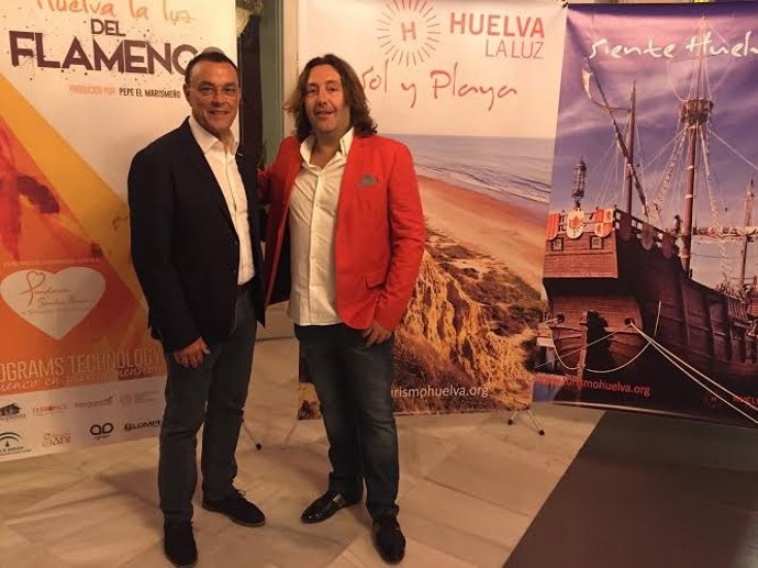 El presidente de la Diputación de Huelva y Pepe 'El Marismeño'.