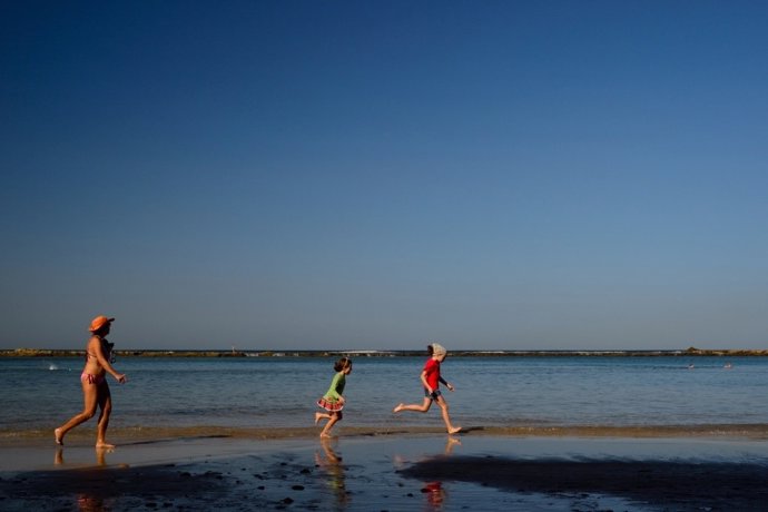 Playa de Las Canteras, en Las Palmas de Gran Canaria