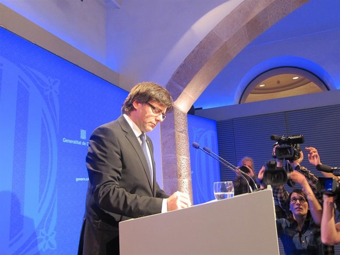 El presidente del Govern, Carles Puigdemont