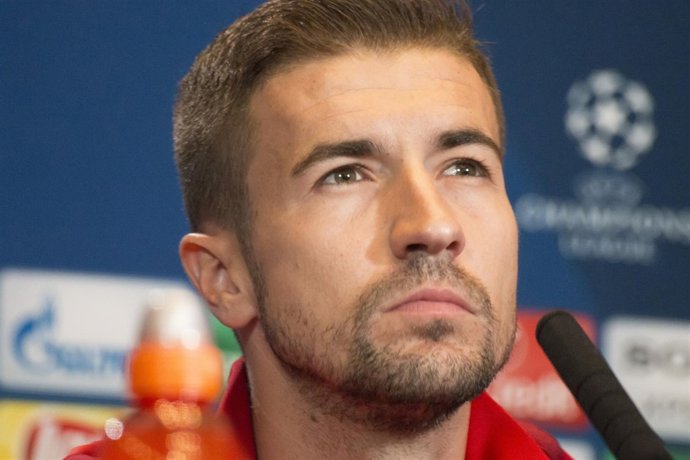 Gabi, Rueda de Prensa, Atlético de Madrid-Bayern de Múnich