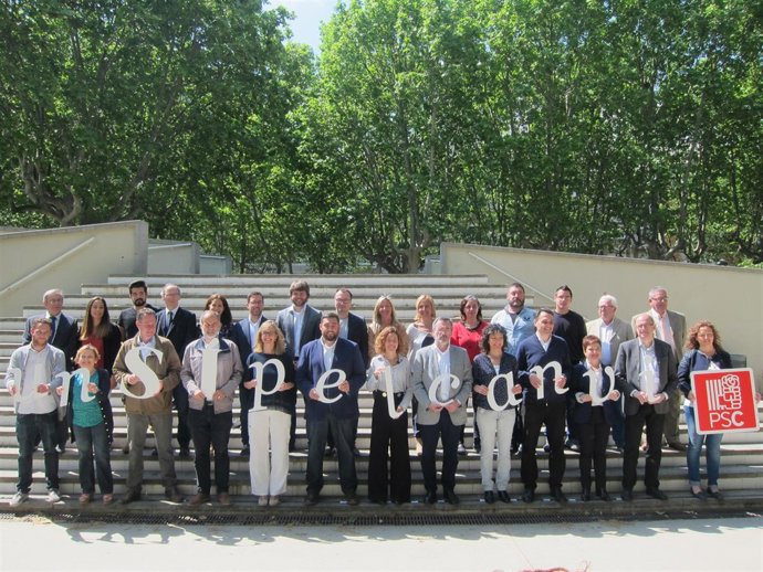La candidatura del PSC para las elecciones 26J encabezada por Meritxell Batet
