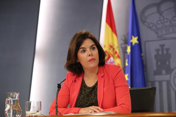 Rueda de prensa de Soraya Sáenz de Santamaría tras el Consejo de Ministros