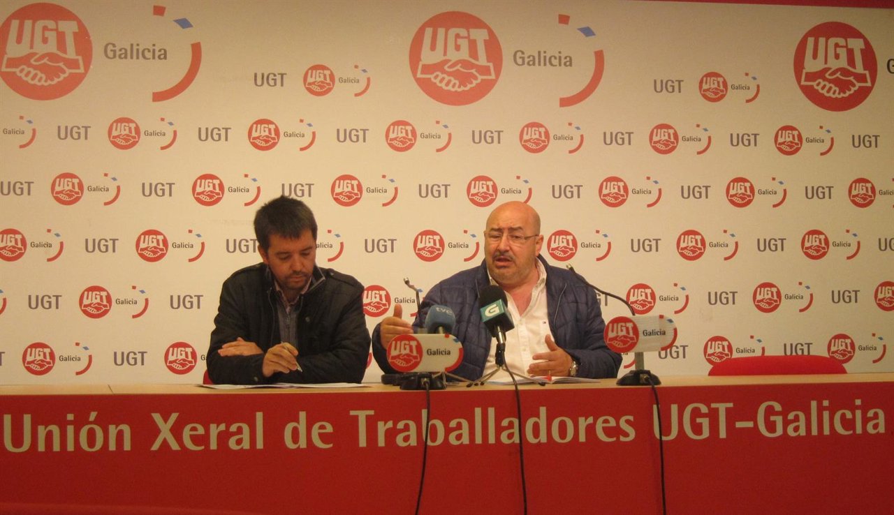 Oscar Pose y Roberto García en rueda de prensa de Unións Agrarias