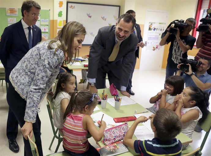 Los Reyes en el inicio del curso escolar