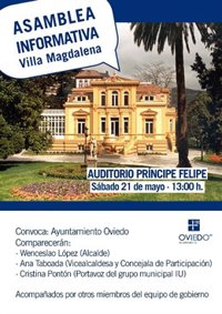 El tripartito organiza una asamblea pública para explicar el caso de Villa Magdalena