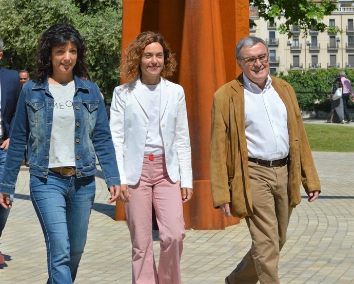 Mónica Lafuente, Meritxell Batet y Àngel Ros, PSC
