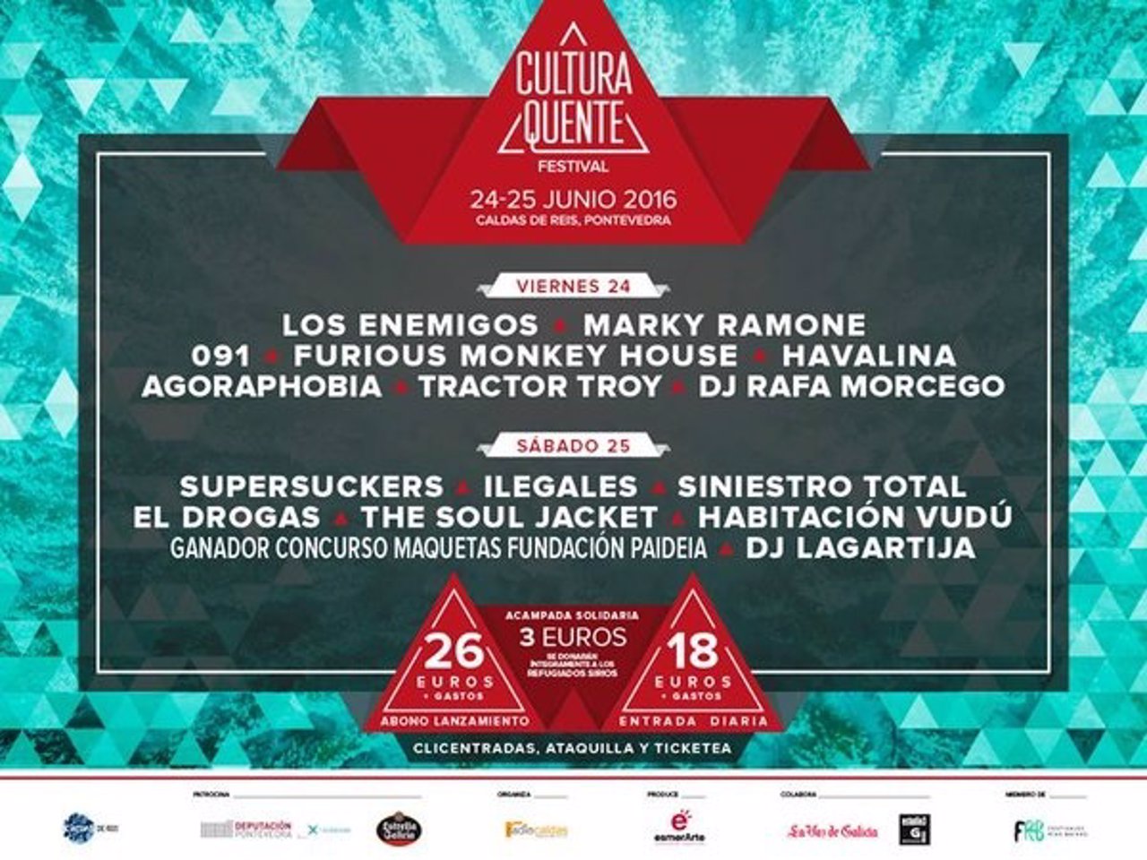 Cartel del Festival Cultura Quente 2016