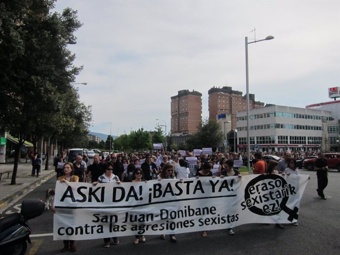 Manifestación en Pamplona contra las agresiones sexistas