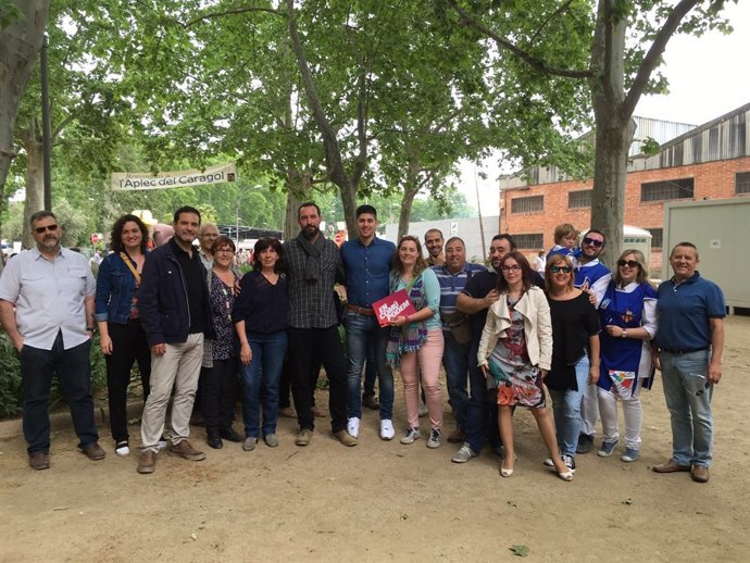 Miembros de EnComúPodem en el Aplec del Cargol en Lleida