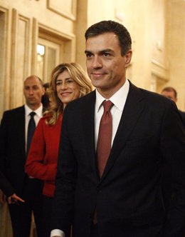 Pedro Sánchez con su mujer, Begoña Gómez