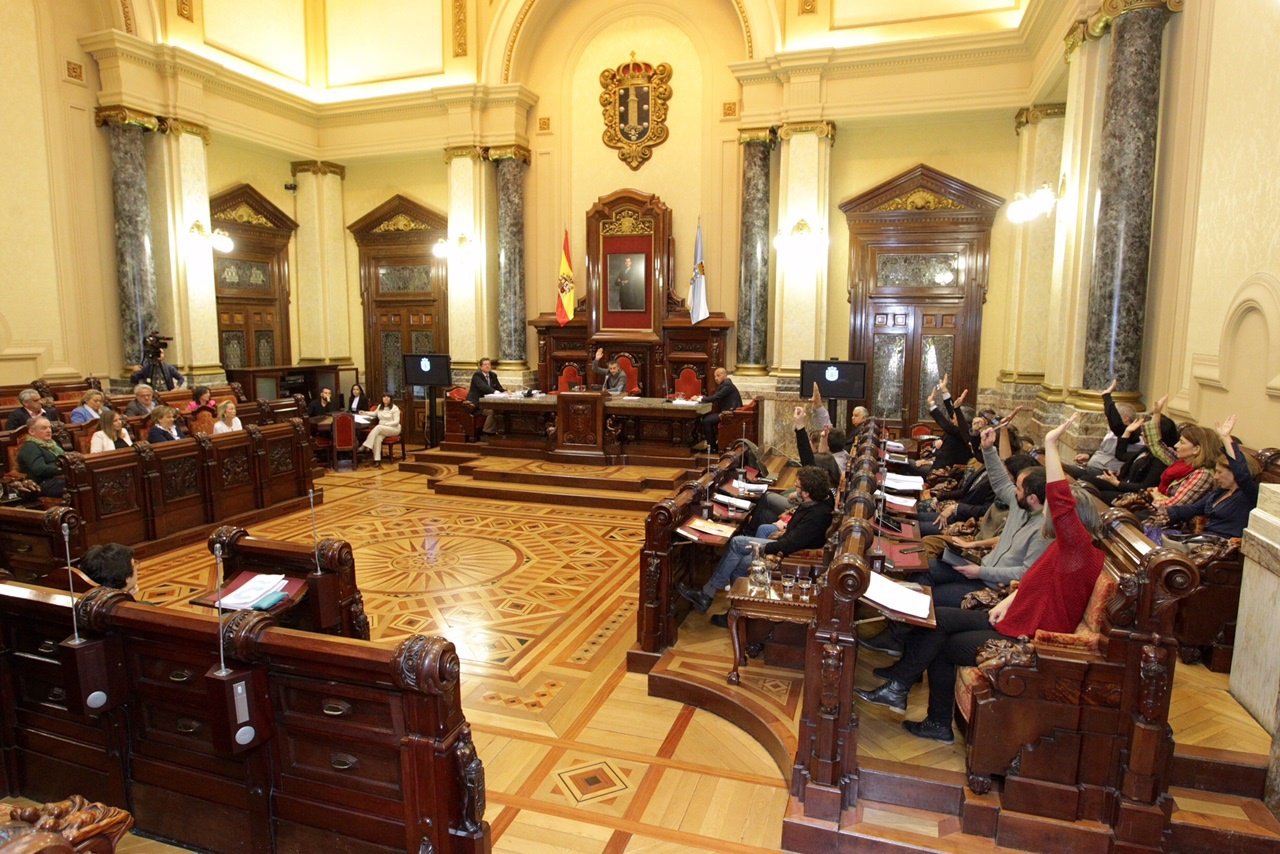 Pleno de presupuestos en el Ayuntamiento de A Coruña.