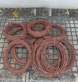 Cable de cobre sustraído 
