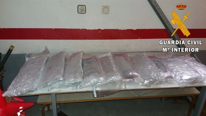 Droga intervenida en Arapiles (Salamanca)