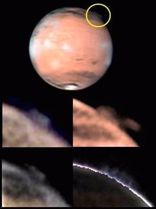 Nube a gran altitud en Marte