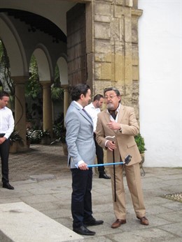 Una de las escenas de 'Allí Abajo' rodadas en el Palacio de Viana