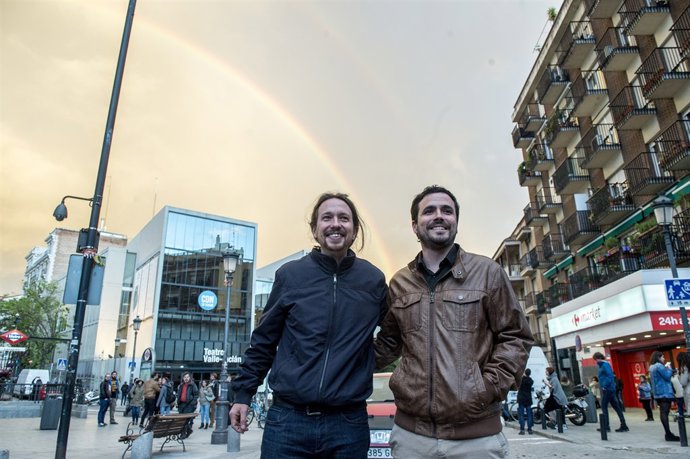Alberto Garzón y Pablo Iglesias 