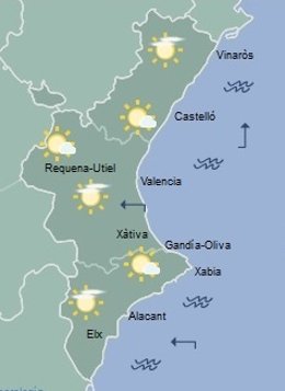 Predicción de este martes