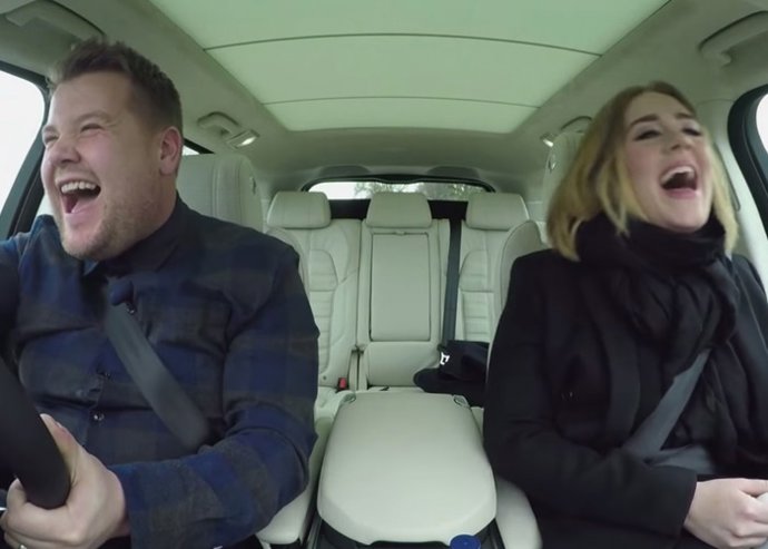 Fotograma de la sección de entrevistas del Carpool Karaoke de James Corden