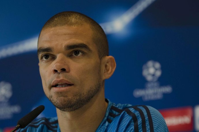 Pepe (Real Madrid) en rueda de prensa Champions
