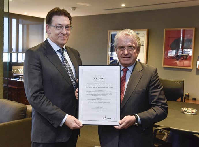 Antonio Massanell (CaixaBank) y  Michael Lafferty