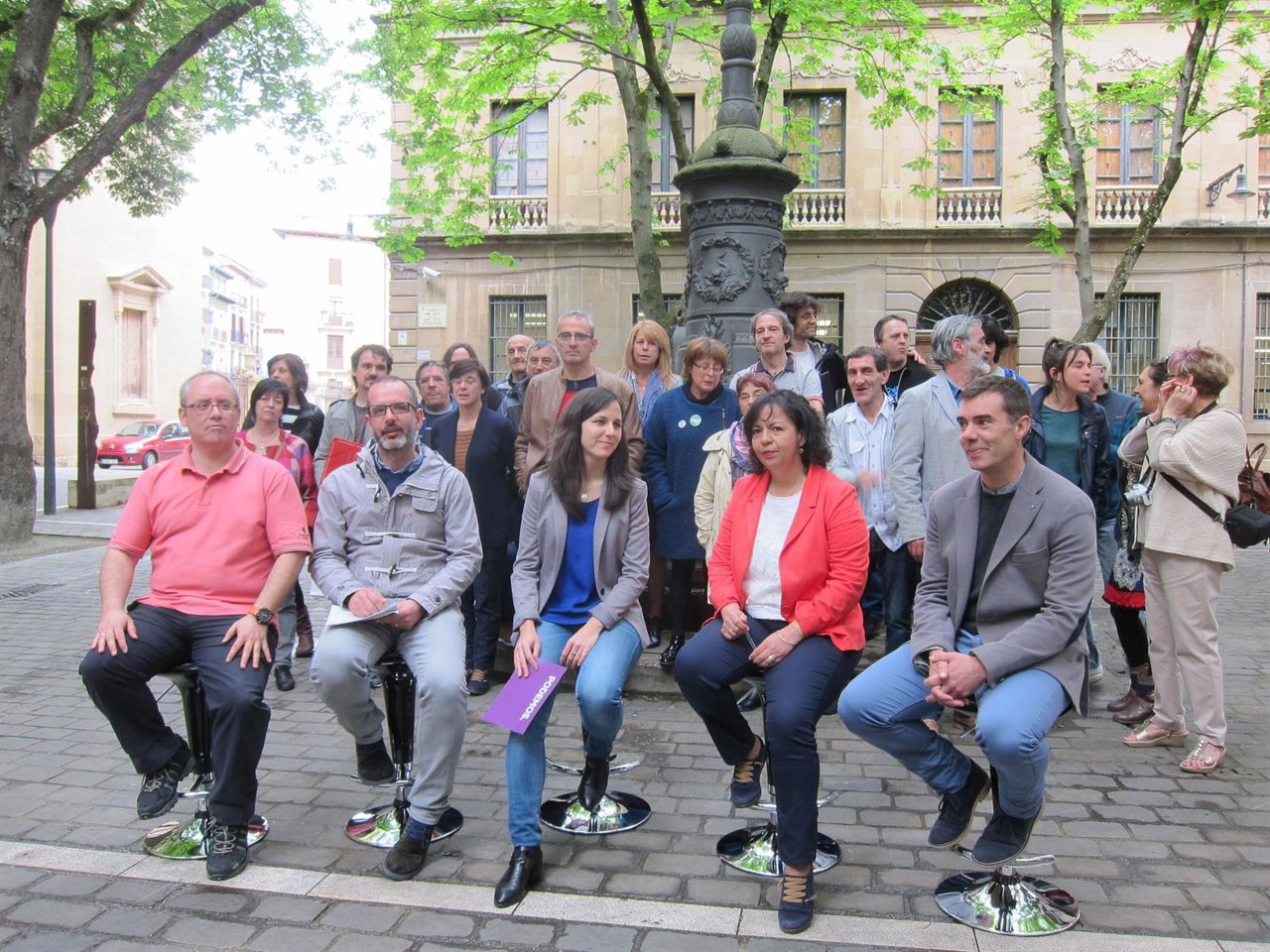 Candidatos de Unidos Podemos y simpatizantes de los partidos de la coalición