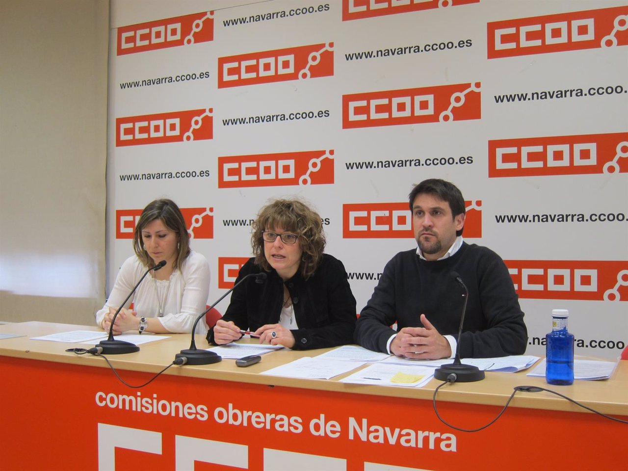 Representantes de CCOO de Navarra.