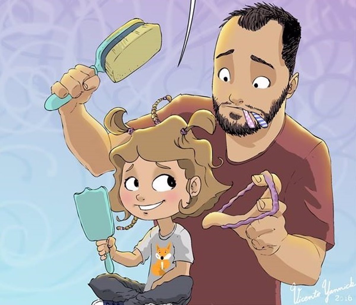 Este padre ilustra en viñetas cómo es la vida criando a una niña de 4 años