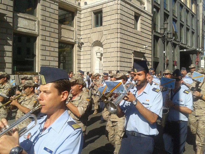 Ensayo de las Fuerzas Armadas del defile de la proclamación