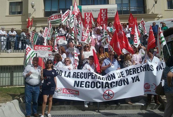 Huelga de empleados del SAS en Málaga