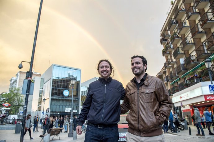 Alberto Garzón y Pablo Iglesias 