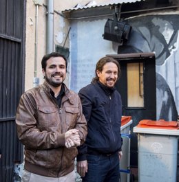 Alberto Garzón y Pablo Iglesias 