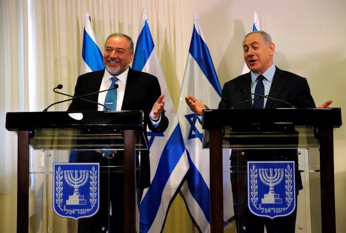 Liberman y Netanyahu, en una comparecencia conjunta