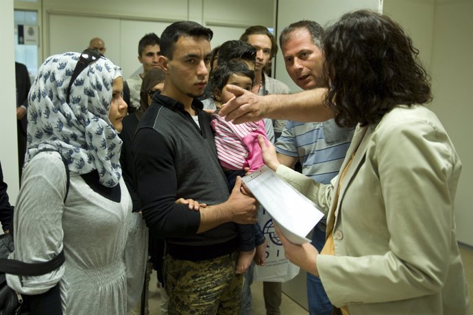 Llegan a Madrid refugiados procedentes de Grecia