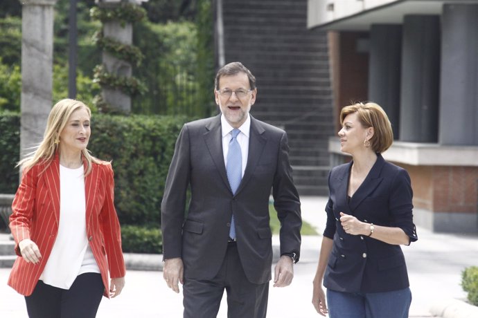 Cristina Cifuentes, Cospedal y Rajoy